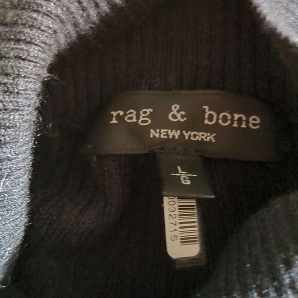 Rag & Bone Kate Stripe Turtleneck Sweater Dress - Picture 6 of 9